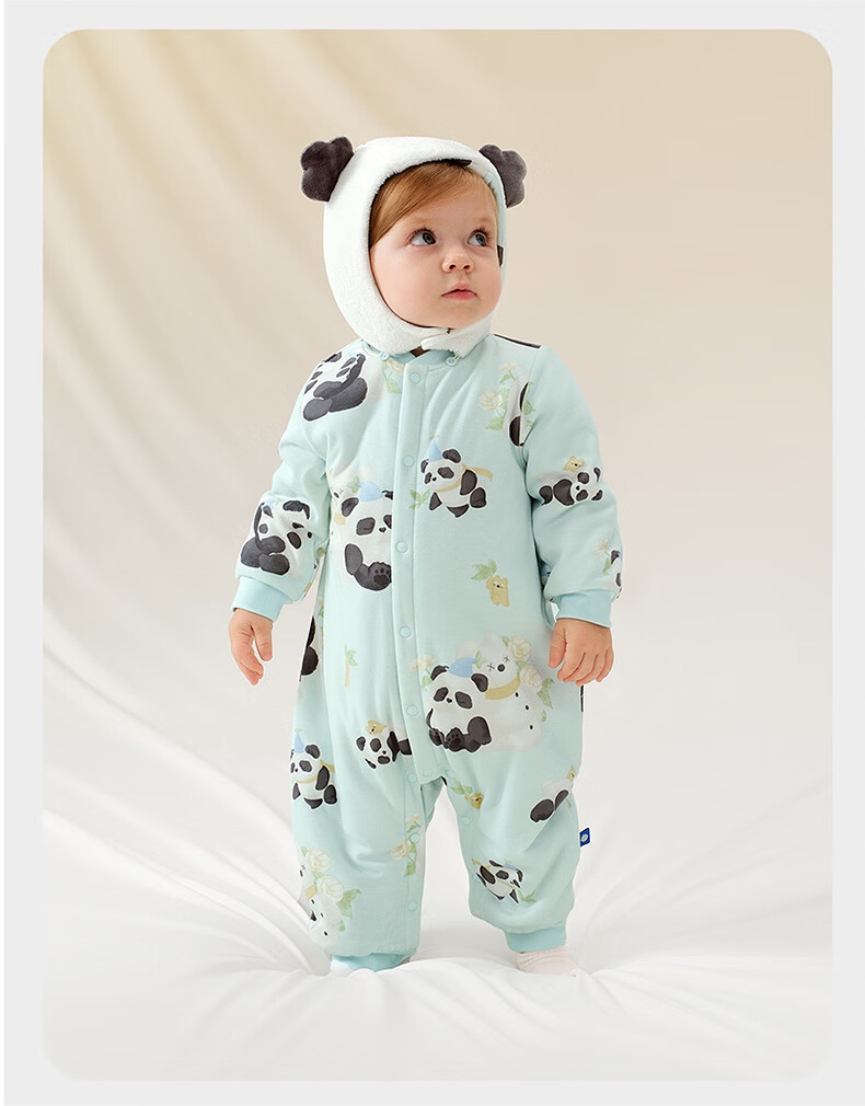 Babycare Children's Camellia Padded One-Piece Winter Thickened Outerwear Warm Romper Cream Rabbit 80cm 20