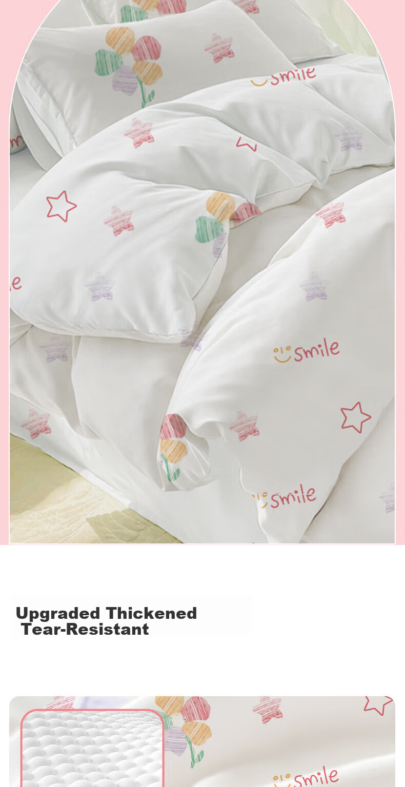 CHUYISHENG Disposable Bedding Set, Four-Piece Bed Sheet, Duvet Cover, Pillowcases, Hotel Travel Business Trip Printed Bedding Set, Three-Piece Set 5