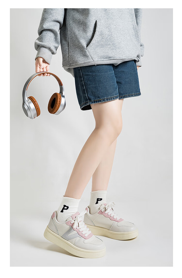 Global Nai Fufu Popular Dopamine Shoes Women 2025 Spring Autumn New White Casual High-Value Sneakers Women 2