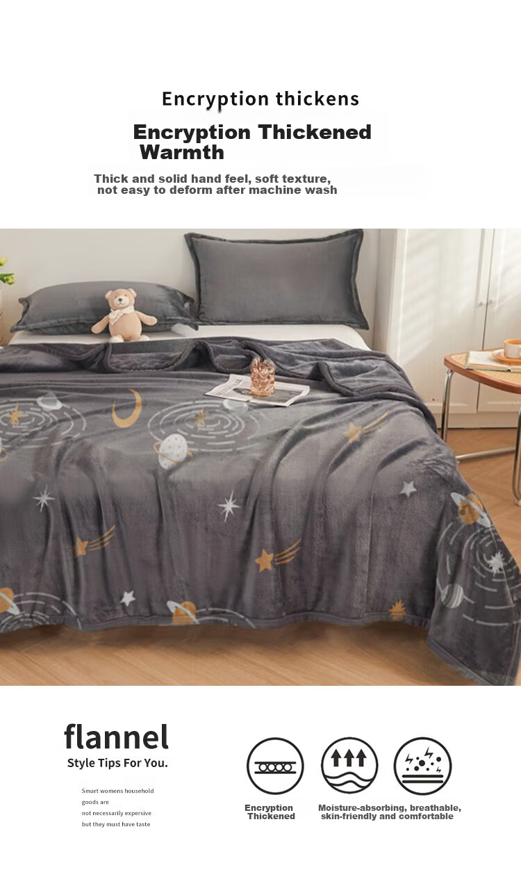 YALU & FREEDOM Class A Flannel Blanket, Nap Throw, Fleece Blanket, Spring And Summer Single Bed Cover, 150x200cm, Checkered Patter 5
