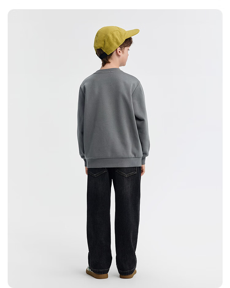 BALABALA balaOne Boys' Fleece-Lined Warm Casual Sweatshirt 2025 Winter Kids' Clothing 208425121101 3