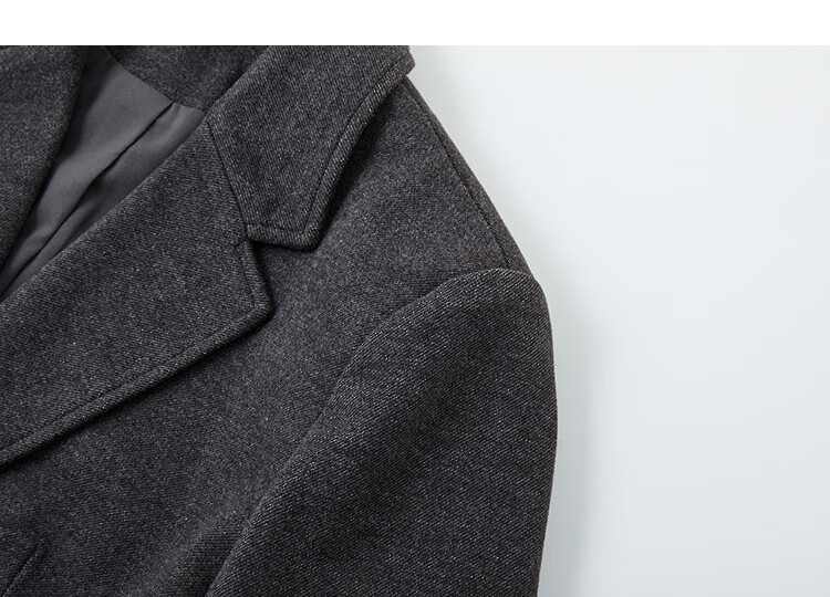 Demana [Smart Elite] Spring and Autumn Business Commuter Notched Lapel Single Button Starry Wool Slim Fit Elegant Women's Blazer 8