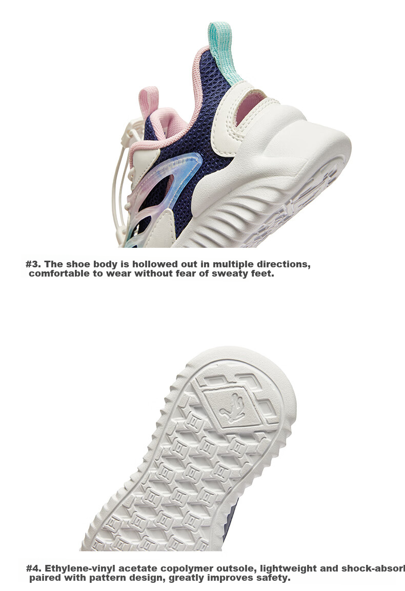 QIAODAN Children's Shoes, Summer Style for Young Girls, Large Mesh Frame Shoes, Breathable Casual Shoes, Size 29 4