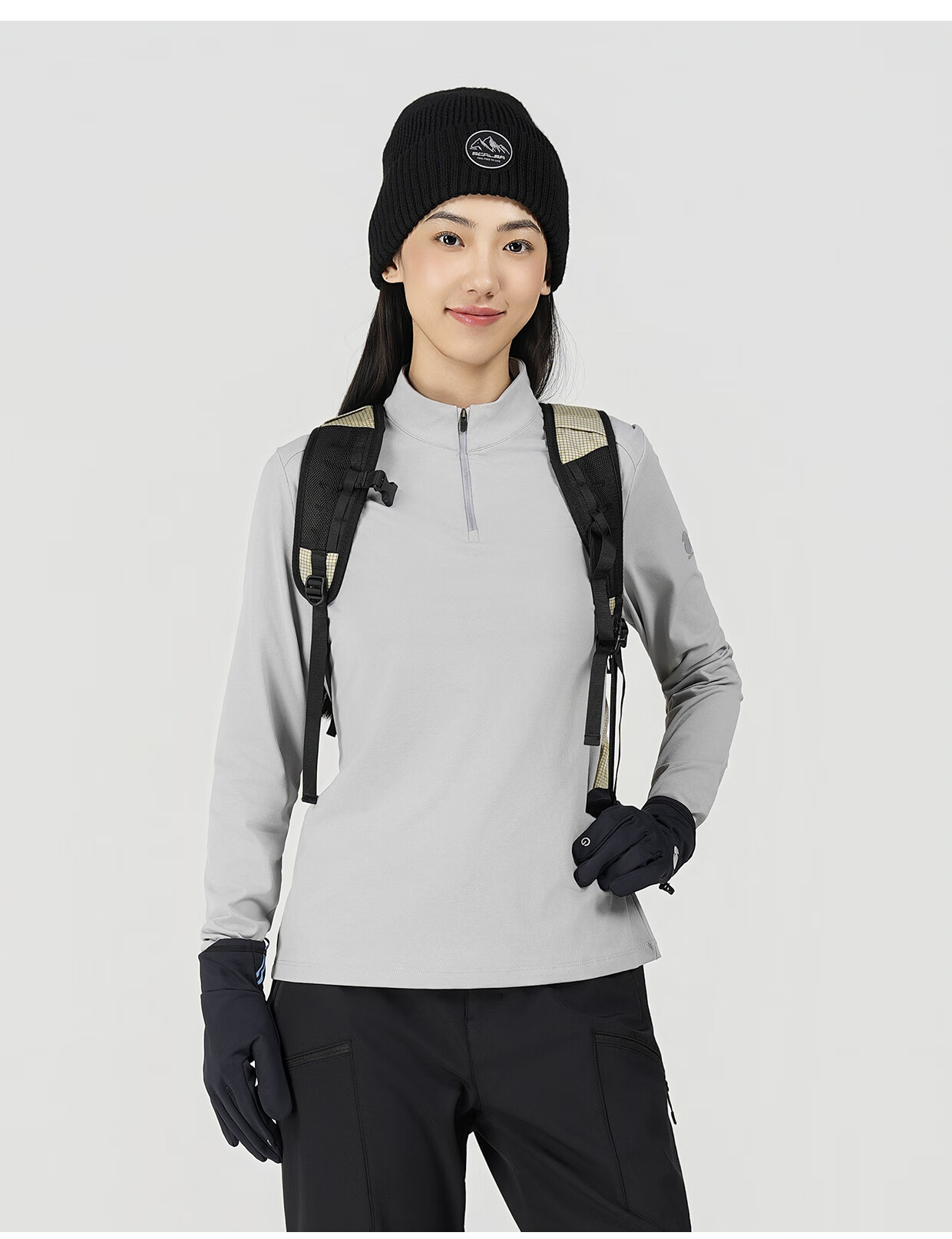 SCALER Outdoor Long Sleeve T-Shirt High Elastic Antibacterial Moisture-Wicking Quick-Dry Running Hiking UV Protection Top F4616D26 15