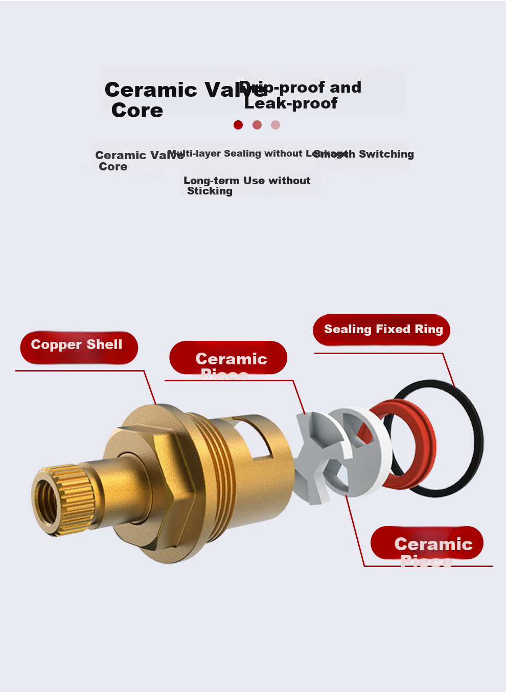 Larsd Extended Angle Valve, Copper Body Thickened Hot And Cold Water Quick-Open Triangular Valve, 1/2 Inch Elbow Valve, Stop Valve LD10207 11