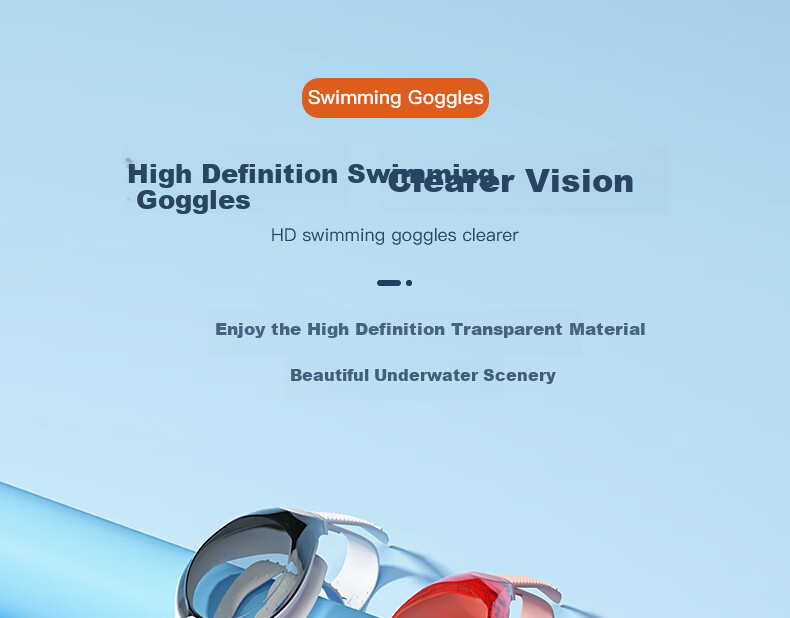 Li-Ning Swimming Goggles, High-Definition Anti-Fog Comfortable Waterproof Swim Glasses for Nearsighted Men And Women, Adult And Children Professional Swimming Equipment 295 2