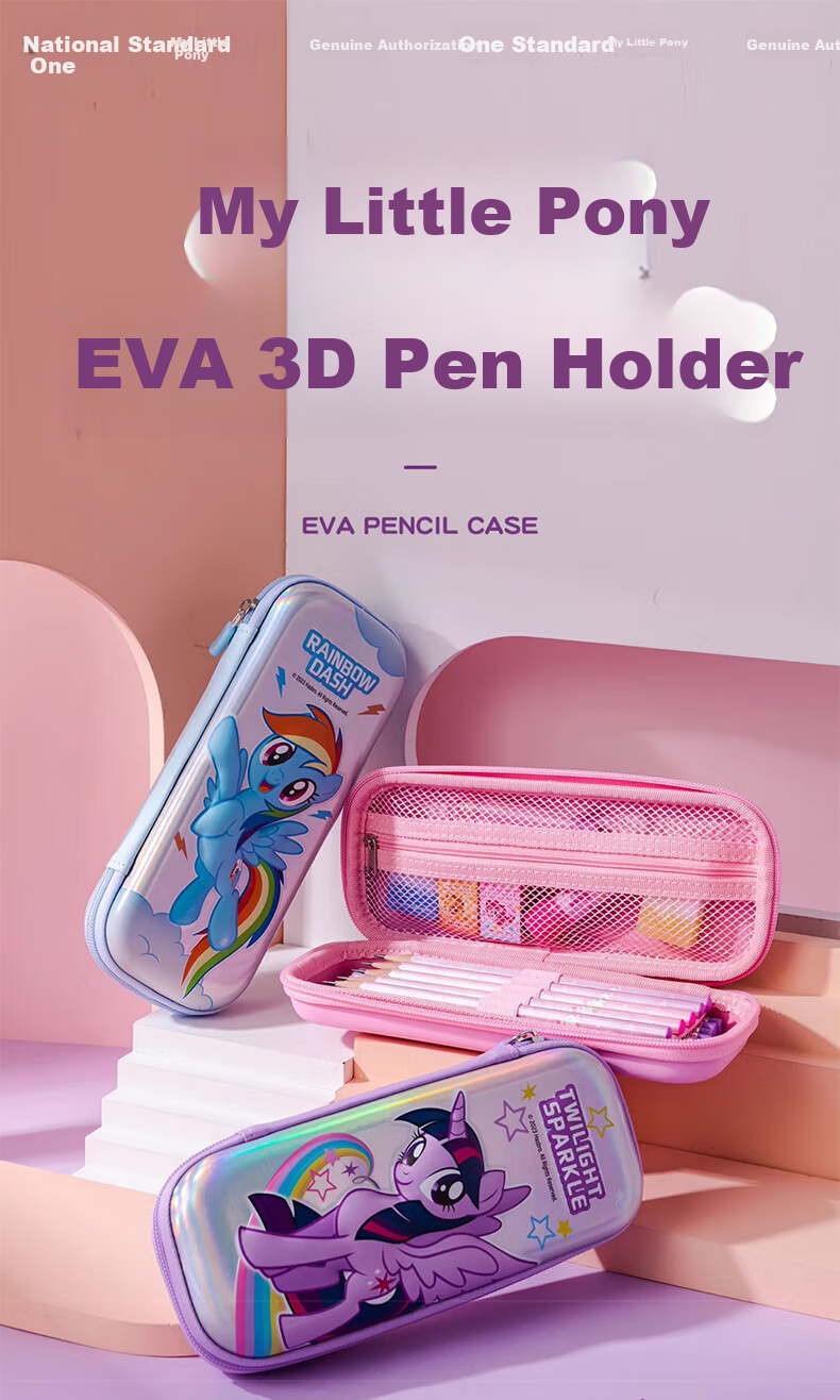IiGEN Stationery Box Pencil Case My Little Pony EVA Large Capacity Storage School Supplies Gift for Children 3D Cloud Treasure Multifunctional 1