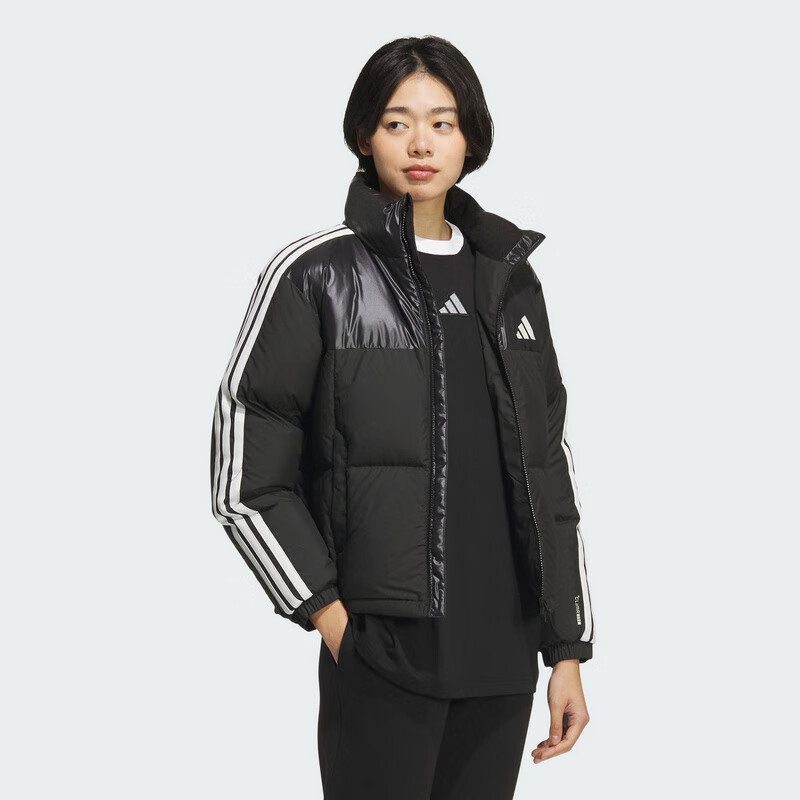 Adidas Women's Sports Style W 3S PUFF D J Short Down Jacket KC5894 Black M 3