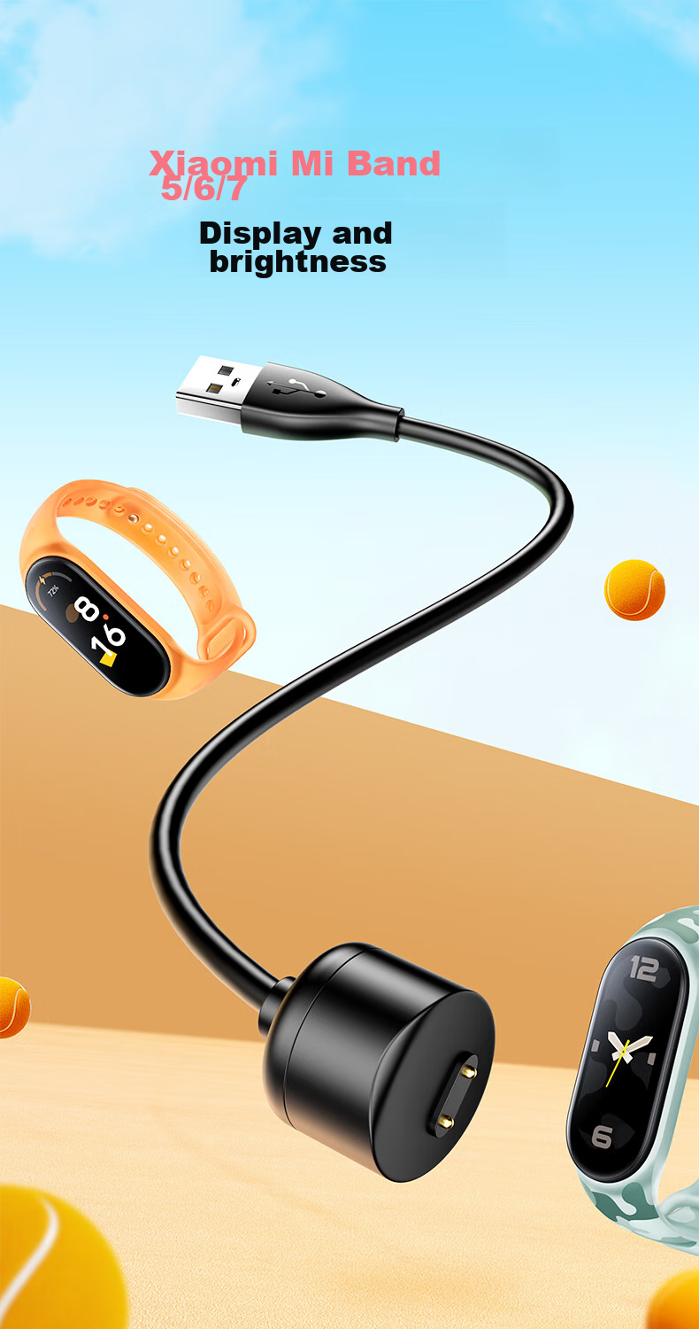 CangHua Compatible Charging Cable for Xiaomi Band 7/7 NFC/6/6 NFC/5/5 NFC, Smart Fitness Tracker Magnetic Fast-Charging Dock 2