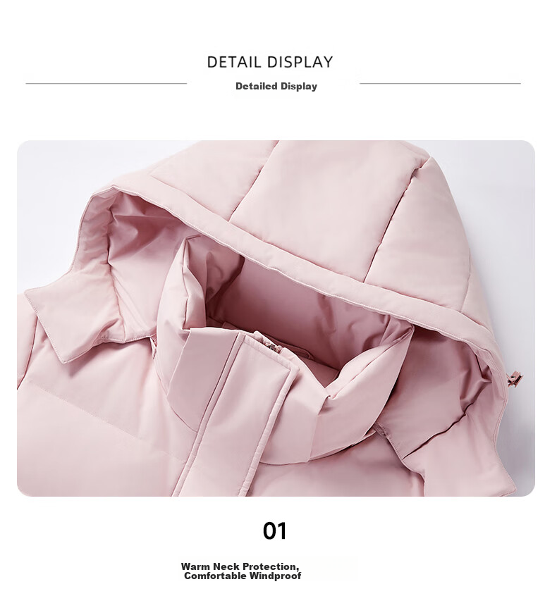 Yalu Solid Color Long down Coat for Women, Winter 2026 New Style, Loose-Fitting Over-Knee Thickened Warm Couple's Mid-Length Coat for Outdoor Activities 12