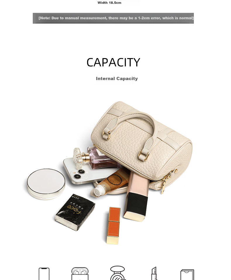 Aiqinghai Leather Handbag, Women's Bag, Tote Bag, Shoulder Crossbody Bag, Light Luxury Birthday Mother's Day Gift, Practical Present for Mom 8