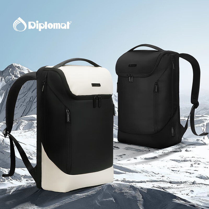 Diplomat Business Laptop Backpack Unisex Large Capacity Travel Bag DB-15120L Black