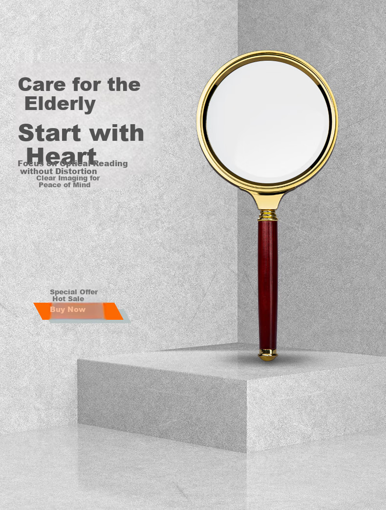 BIJIA Optical Magnifying Glass with Light for Elderly And Children's Reading, High Definition High Magnification Identification Specialized Efficient Portable Magnifier 1