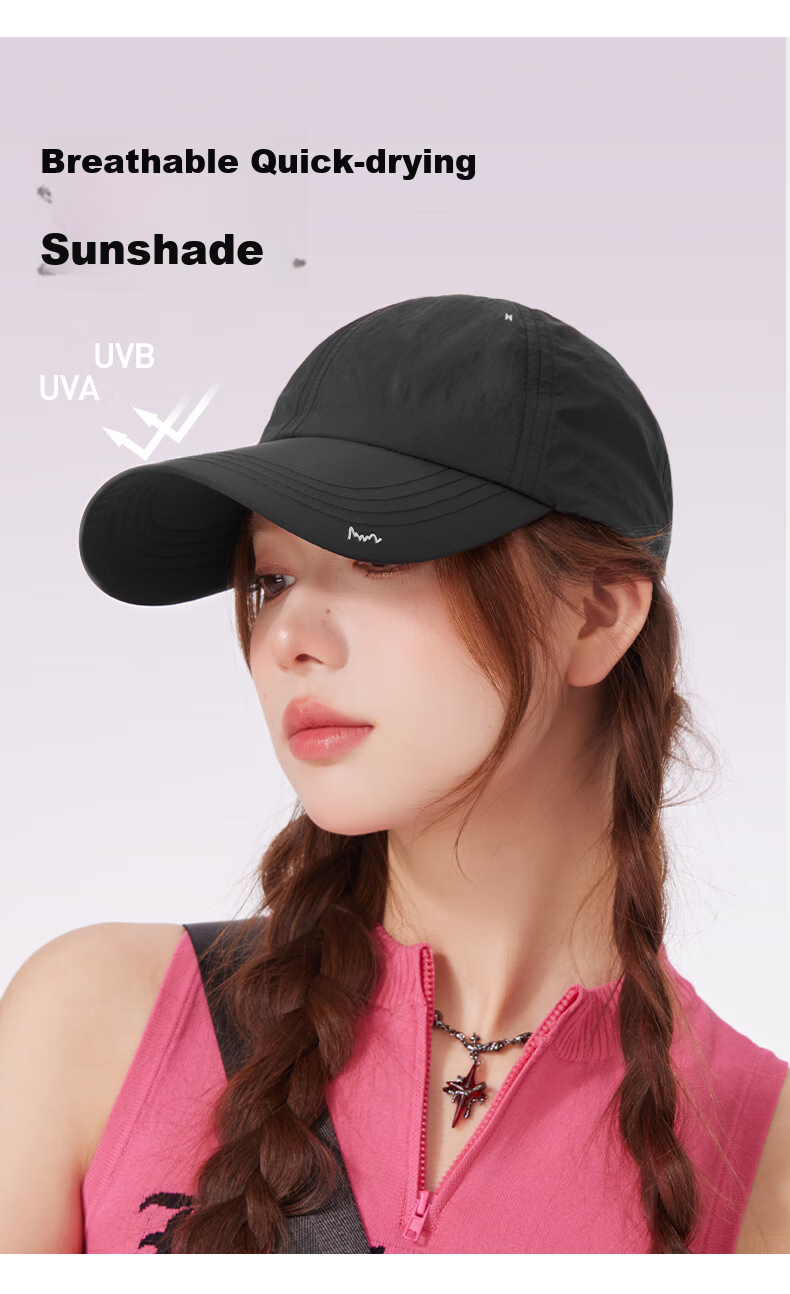 CACUSS Women's Duckbill Cap Summer Outdoor Sports Breathable Sunshade Baseball Cap Lightweight Water-Repellent Sun Protection Hat - Lan Grey 4