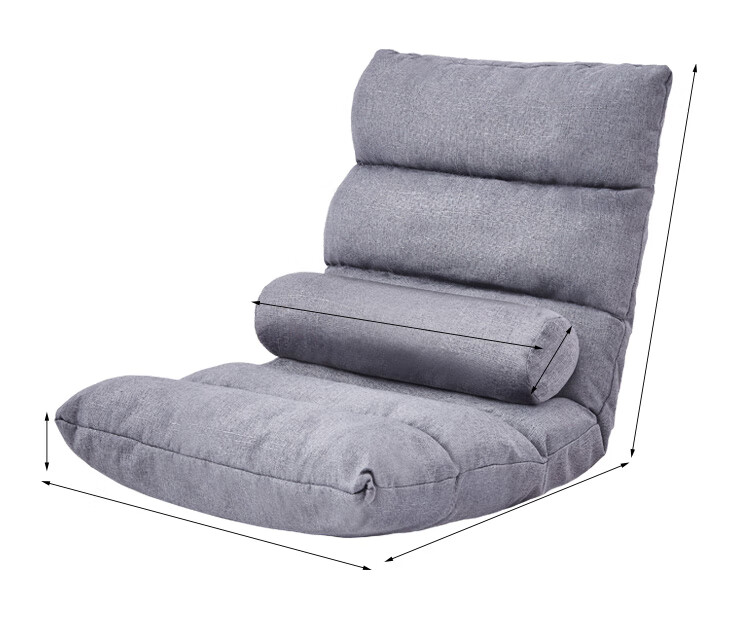 Yupin Lazy Sofa Bed, Backrest for Balcony, Small Apartment Bay Window Chair, Single Tatami Sofa Chair, LZ006 Gray 20