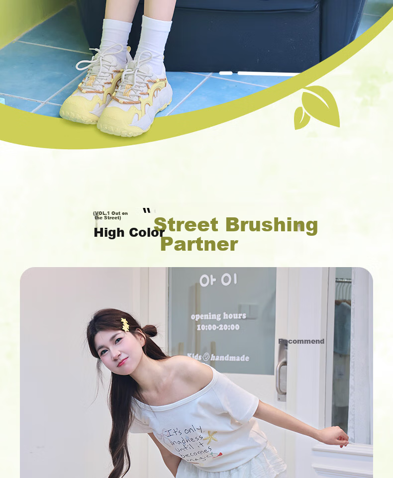 CAMEL [Dilireba's Same Style] Neng Meng Chou Meng Women's Sneakers Casual Sports Shoes L25A202062 Beige/gray 38 12