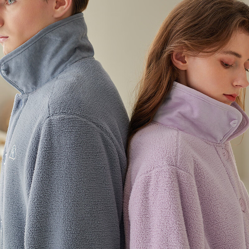 Fenteng Fluffy Plush Couple Pajamas Autumn Winter New Warm Anti-Static Coral Fleece Plus Size Outerwear Homewear Set