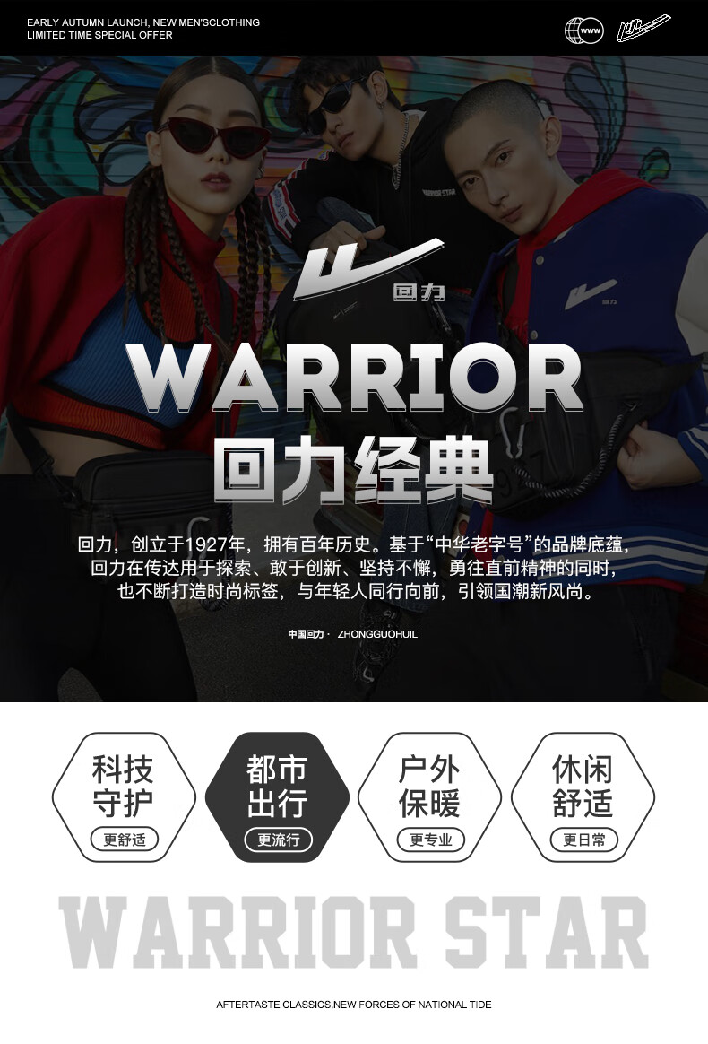 Warrior Sweatshirt for Men, Autumn Round Neck Long Sleeve T-Shirt, Fashionable Versatile Base Layer, Casual Comfortable Top for Men, Black M 1