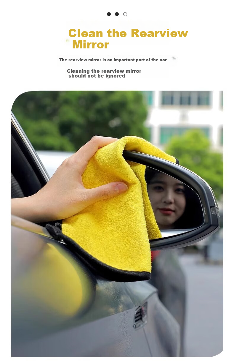 COODORA Car Wash Towel, Large Double-Sided Thick Cleaning Cloth for Car Washing, Lint-Free And Streak-Free, 75*35cm/2 Pack 6