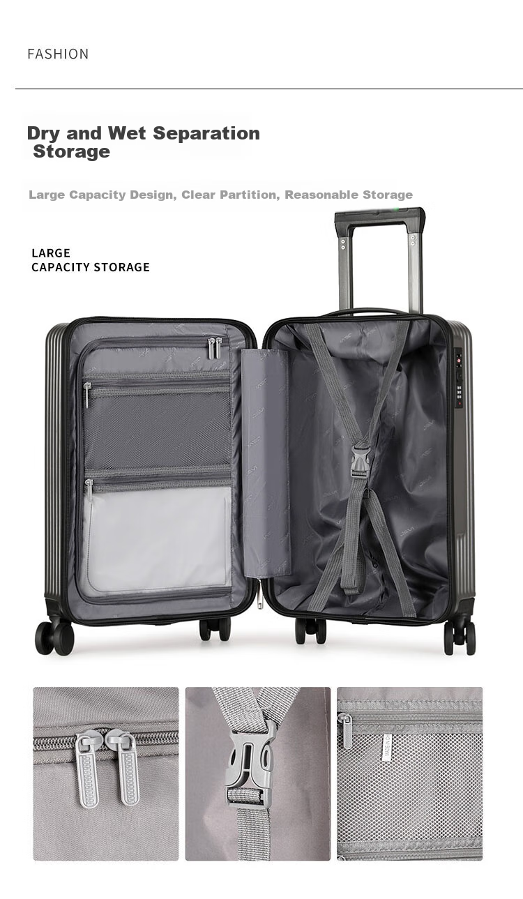 JEVI Suitcase, Luggage, 20-Inch Trolley Case, Spinner Wheels, for Women And Men, Students, Password Lock, Business Travel, Carry-O 3