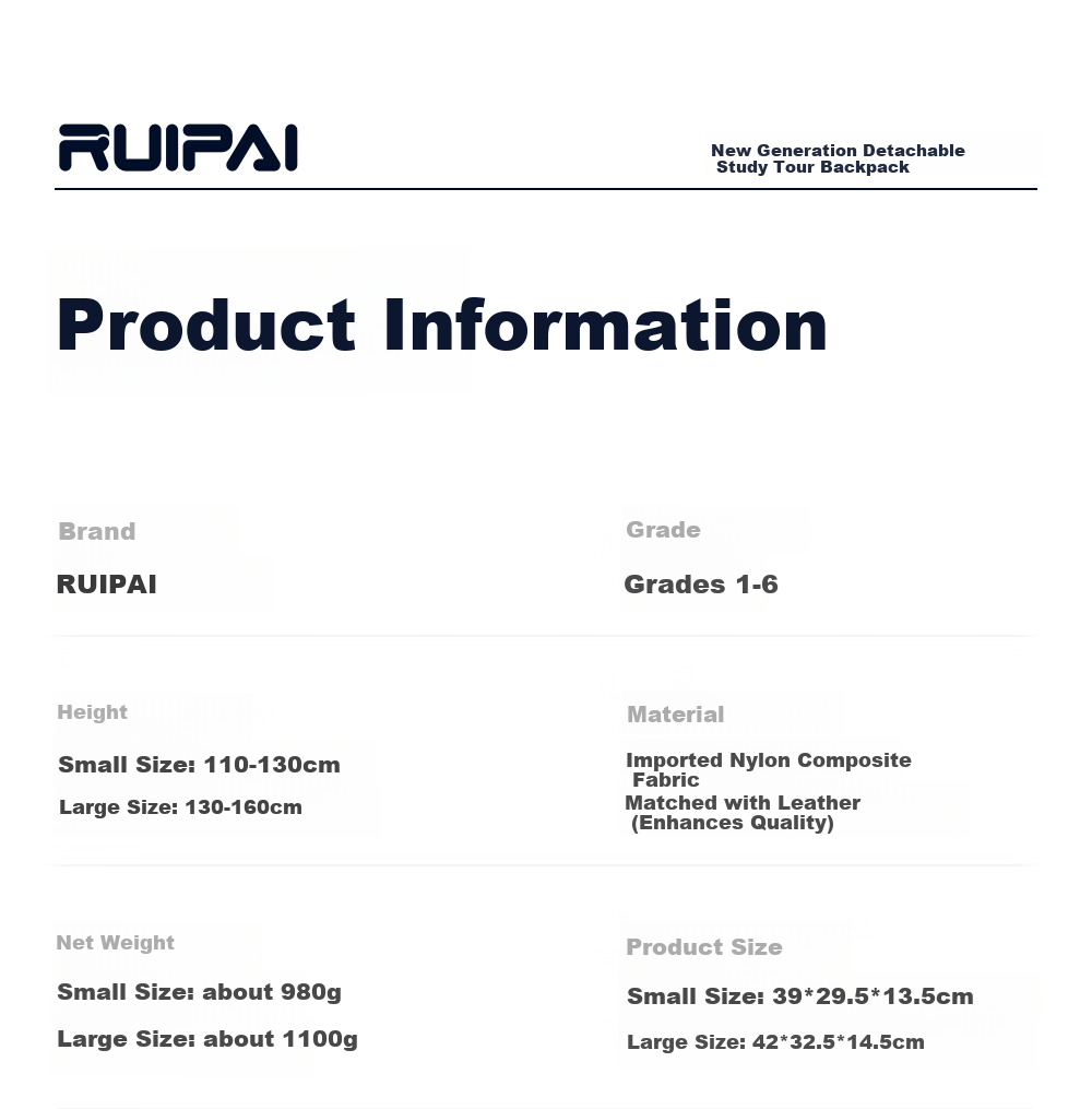 RUiPAi Backpack for Primary School Students, Boys And Girls, Lightweight, Spine-Protecting, Detachable, for Grades 1-3 Antibacterial And Water-Resistant 20