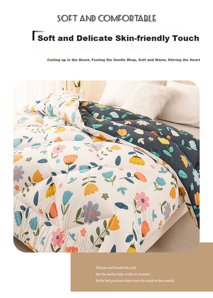 YALU&FREEDOM Comforter for Autumn And Winter, Single Student Dormitory Air Conditioning Quilt, Single Cotton Quilt, 5 Jin, 150x200cm, Blue Plaid 2