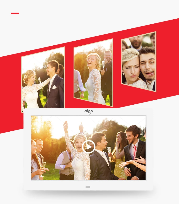 Patriot aigo digital photo frame DPF101 10-inch high-definition electronic photo album support music video white support enterprise logo batch customization Patriot aigo digital photo frame DPF101 10-inch high-definition electronic photo album support music video white support enterprise logo batch customization
