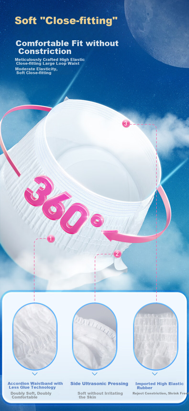 Elderjoy Basic Overnight Adult Pull-Up Diapers XL10+1 Piece, Waist Circumference >110cm, Underwear-Style Adult Disposable Diapers for Elderly 6