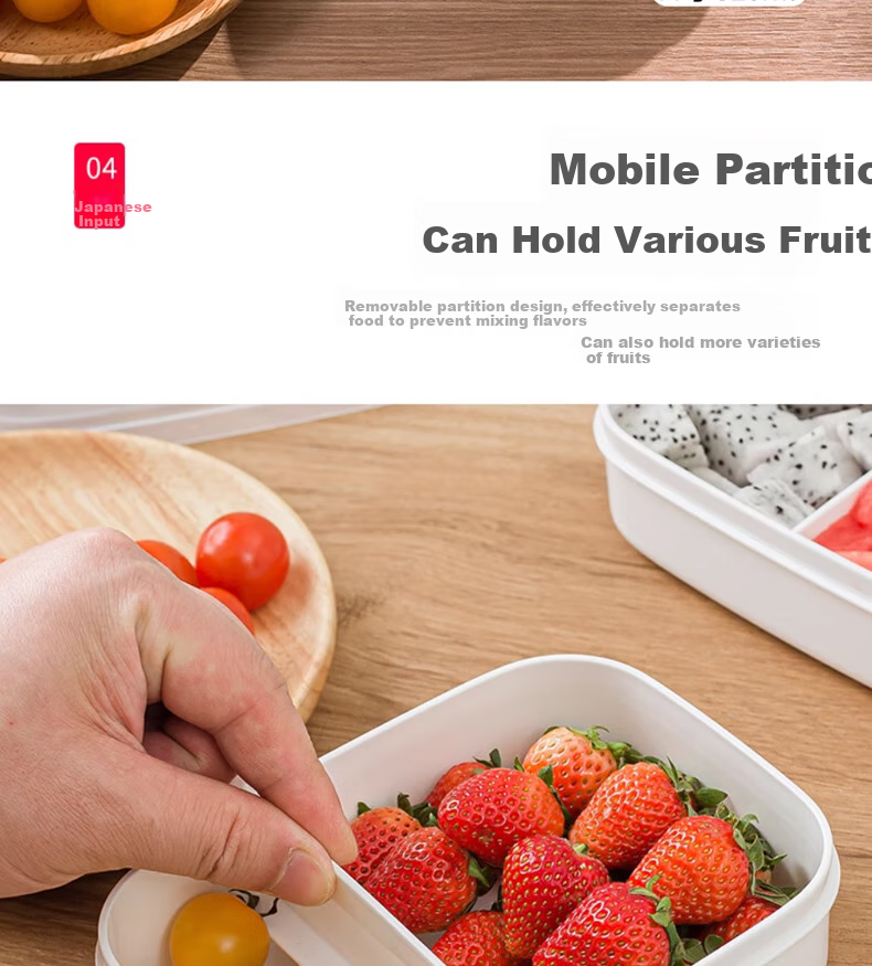 KATEI STORY Imported Fruit Box, Portable Lunch Box for Elementary School Students, Food-Grade Bento Box, Fresh-Keeping Container, Small Lunch Box, Nut Box, Sealed Container 6