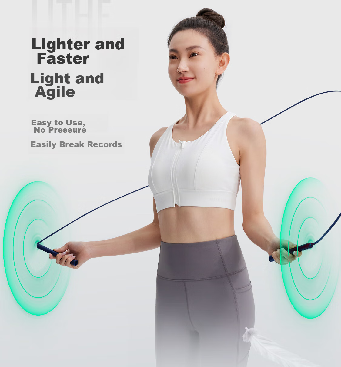 Keep Jump Rope for Adults, Cordless Jump Rope for Weight Loss, Fitness And Fat Burning, Dual-Purpose Heavy And Light Ball, Men's Exercise Tool, Midnight Blue 5