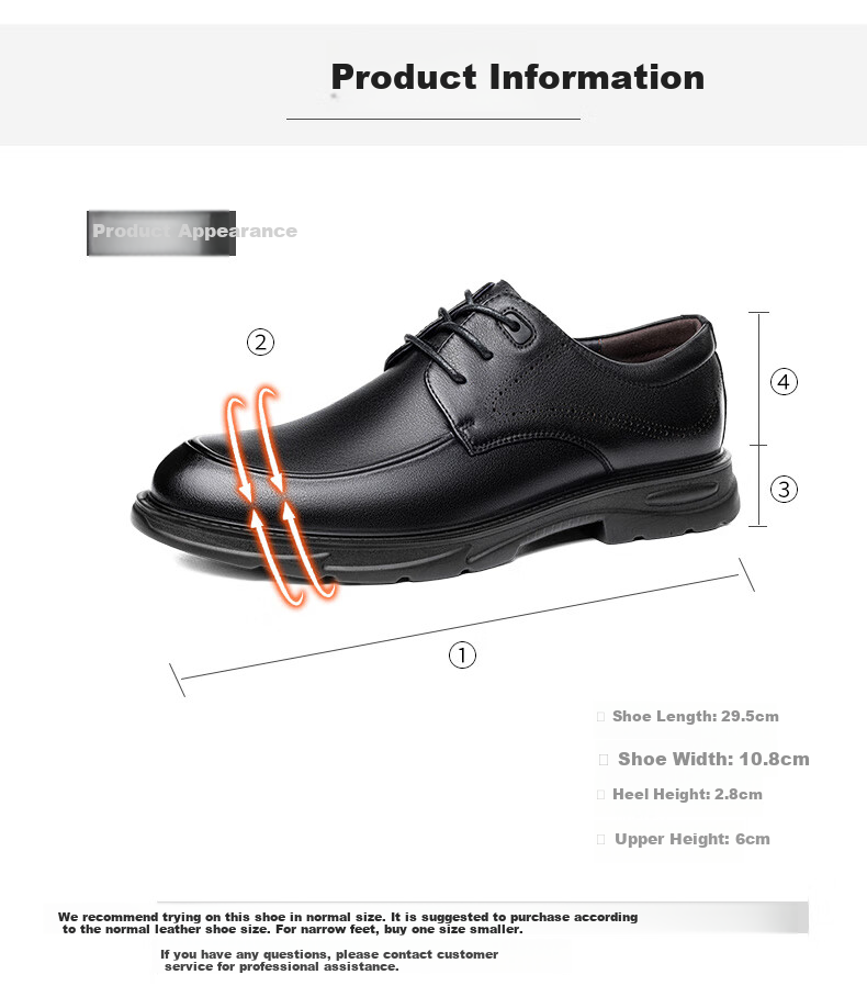 LAORENTOU Formal Shoes, Casual Leather Shoes for Men, Breathable Embossed Top-Grain Leather, Wear-Resistant, for Spring And Autumn, Office Shoes, Business And Wedding Footwear, LA13502, Black, Size 42 3