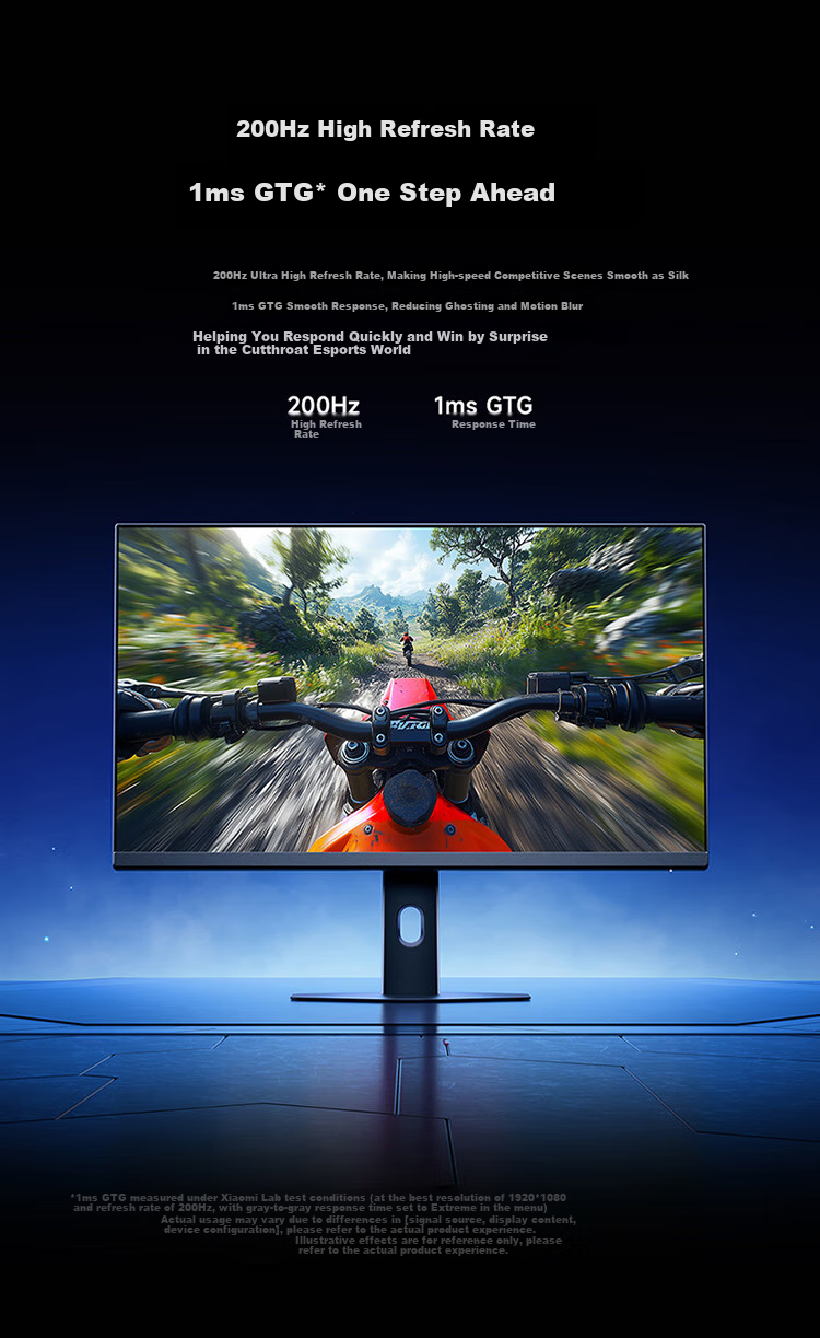 MI REDMI 27-Inch Gaming Monitor, 200Hz High Refresh Rate, Fast IPS HDR400, 1ms GTG, Computer Office Display Screen G27 5