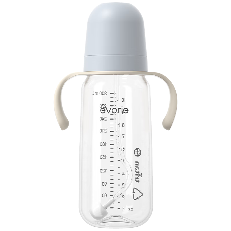 Evorie Exquisite Series Wide Neck Baby Bottle Tritan 300ml Moonlight Blue (9 Months+)