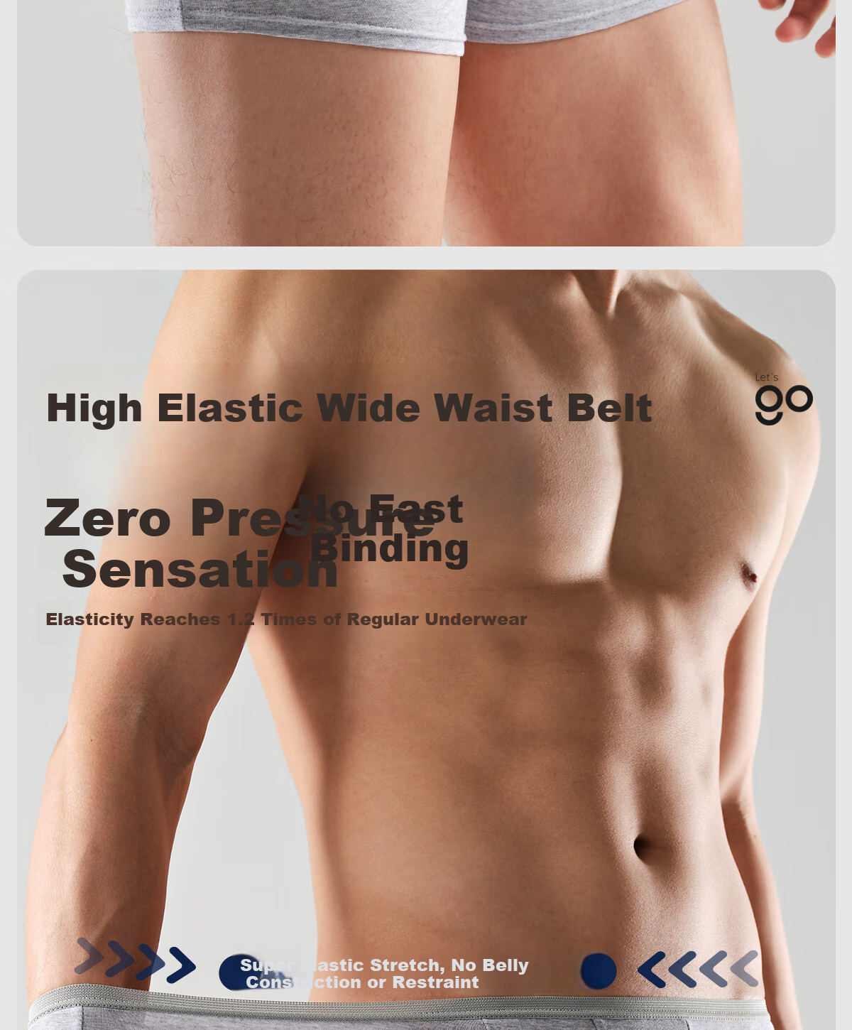 Freego Disposable Men's Boxer Briefs, Pure Cotton, Travel-Friendly, Sterilized, Portable, Comfortable, Large Size, 3 Pairs, Men's Gray, Size L 9