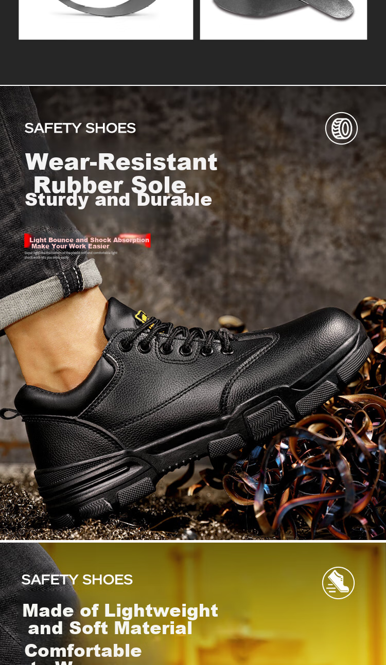 JUNBU Safety Shoes for Men, Electrician Insulated 10KV, Anti-Smashing, Anti-Puncture, Plastic Toe Cap, Lightweight Work Boots 2165KV Size 45 6