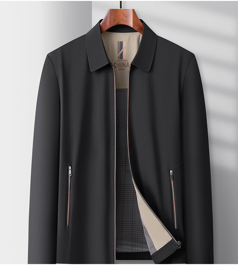 TUCANO Men's Spring Autumn Business Lapel Jacket Middle-aged and Elderly Father's New Year Clothing Outerwear 3