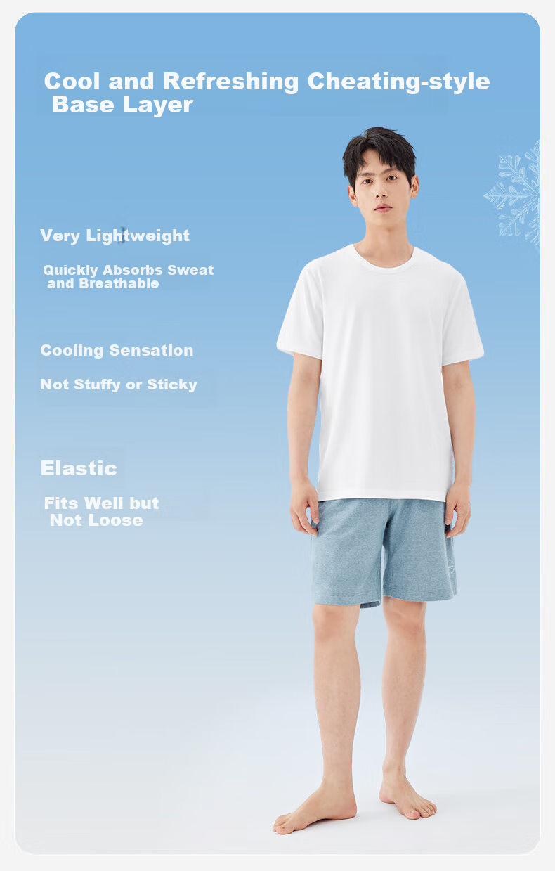 PurCotton Men's Undershirt, Short-Sleeve Vest T-Shirt, Cool And Quick-Drying 4