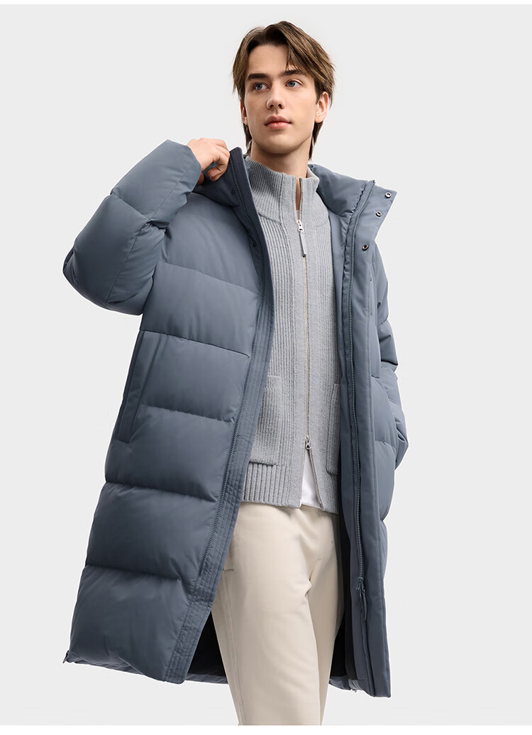 FILAFILA Official RGB Long Down Jacket 2025 Winter Couples Hooded Cold-Resistant Warm Coat 18