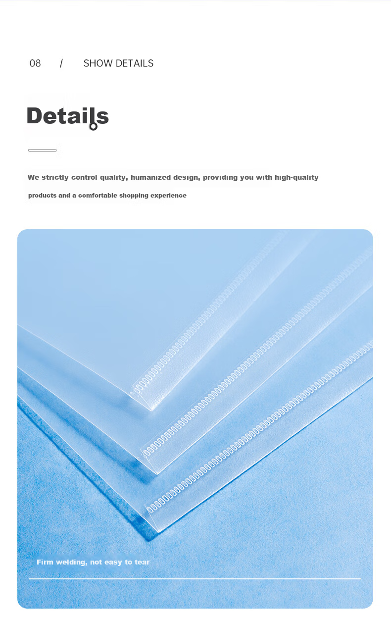 COMIX 20-Pack A4 Button Closure Transparent File Folders, Waterproof Document Sleeves, Invoice Management Exam Paper Storage Subject Classification C310E 10