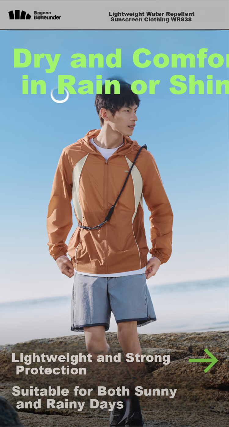Beneunder Sun Protection Jacket for Men, Lightweight UV-Resistant Water-Repellent Outdoor Fishing Coat TS007 Moonlight Blue L 3