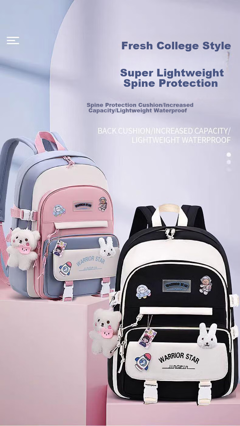 Huili Large Capacity Backpack for Women, Middle School And College Students, High School Students, Niche Elementary School Students in Grades Three to Six, Double Shoulder Bag 2