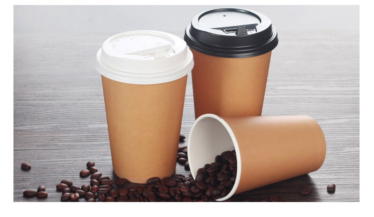 Quanshi Lidded Cups for Juice, Milk Tea, Soy Milk, Hot Drinks, 500ml, Pack of 16, Disposable Paper Cups for Juice, Coffee Cups 5