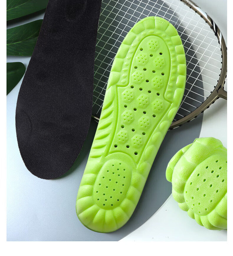 IQGD Insoles for Men, Sports Shock-Absorbing, Soft And Elastic, Long-Standing, Odor-Resistant, Breathable, Military Training 6039, 1 Pair, Gray, Size 35-36 13