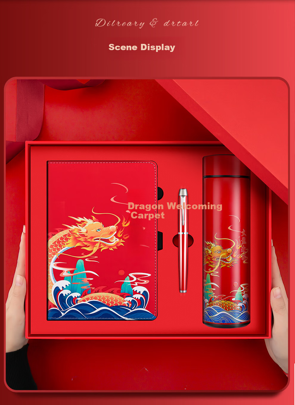 Jiaranheng National Trend Notebook Gift Set, Stationery, Aesthetically Pleasing Journal, High-End Companion Gift, Mid-Autumn Festival Present, Teacher's Gift, Souvenir, Practical And Customizable 10
