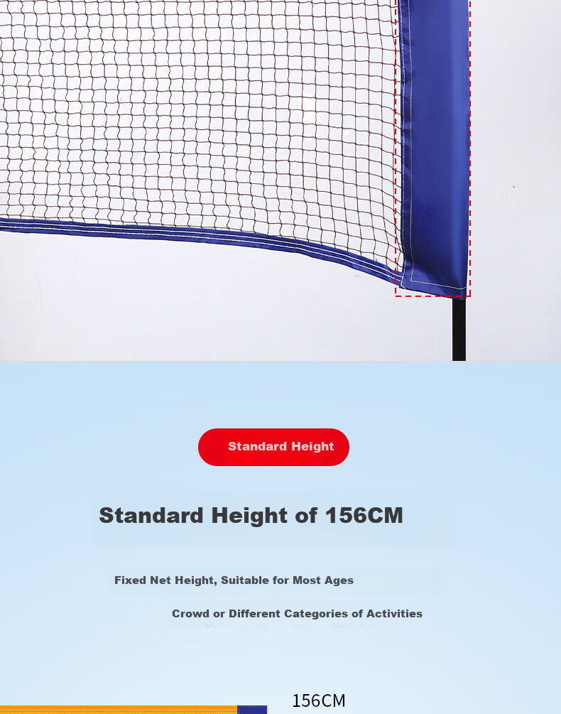 Babamama Portable Badminton Net Stand, Standard Outdoor Indoor Tennis Volleyball Shuttlecock Net Frame, Mobile New Year Gift 7