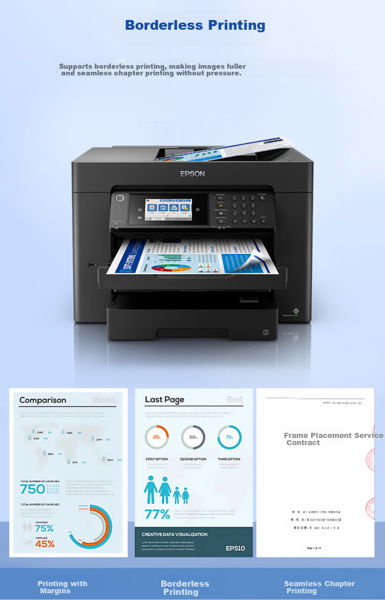 Epson WF-4838 A4 Color Inkjet All-In Printer Automatic Duplex Printing/Copying/Scanning/Faxing for Small to Medium Office Use Limited/Wireless 7