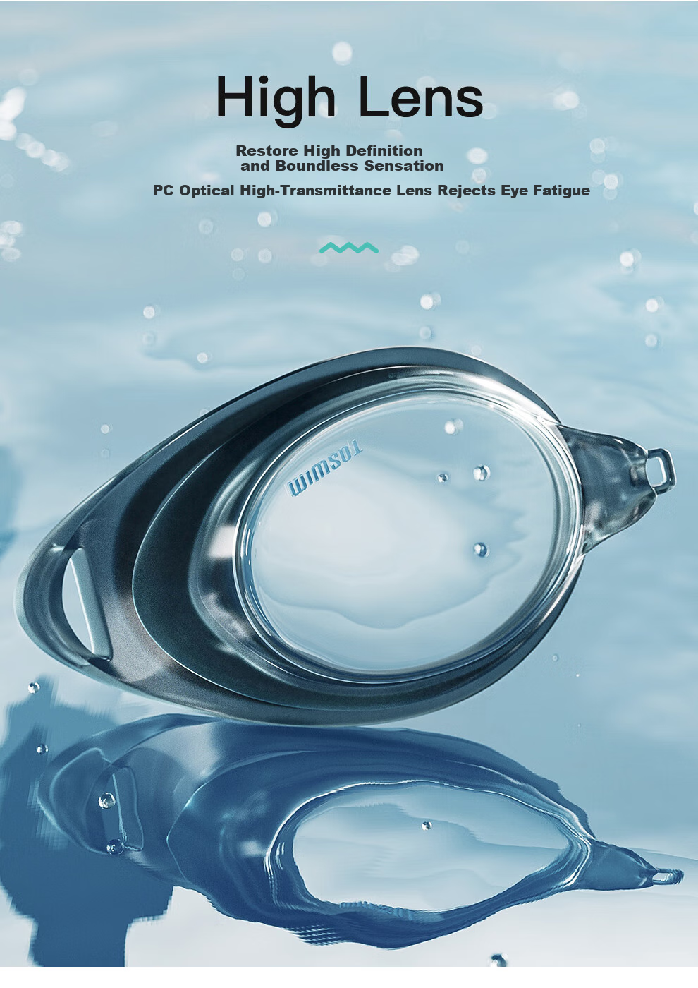 TOSWIM Swimming Goggles, Waterproof And Anti-Fog, High-Definition, Suitable for Men And Women, Large Frame, Fish Belly White, -2.00 Diopters 8