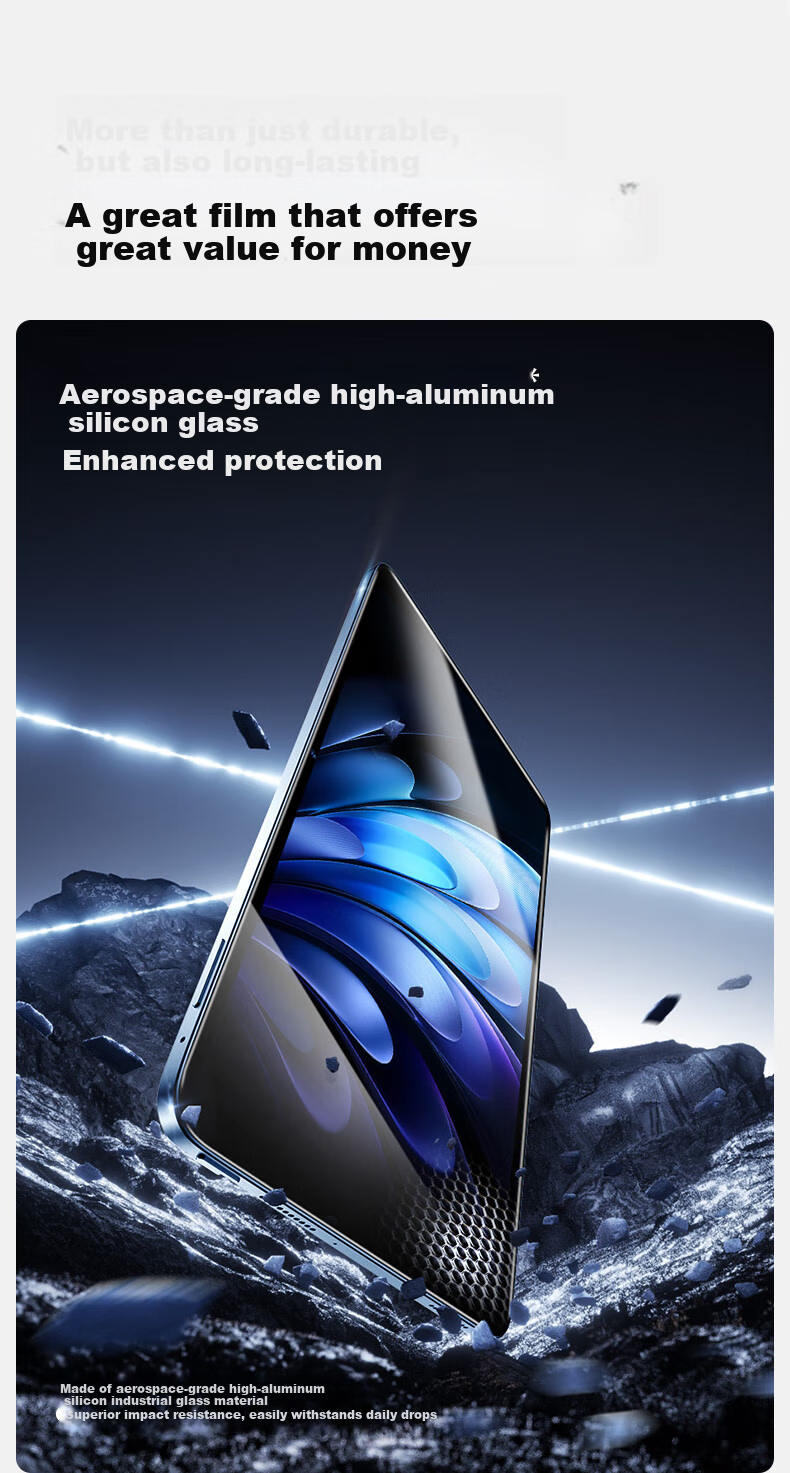 Shanmo Tempered Glass Screen Protector for VivoPad5 Pro/iQOO Pad5Pro/2Pro Tablet, 13-Inch 2025 Soft Light Version Full Coverage HD Clear Screen Protector with Dust-Free Installation Box 9