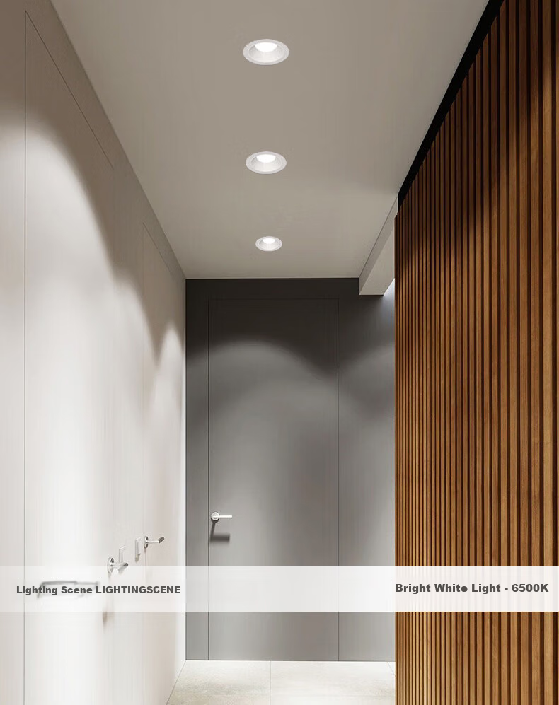 FSL Foshan Lighting LED Recessed Downlight Anti-Glare Living Room Ceiling Light 2.5 Inch 6W Tri-Color Adjustable Aperture 75mm 13