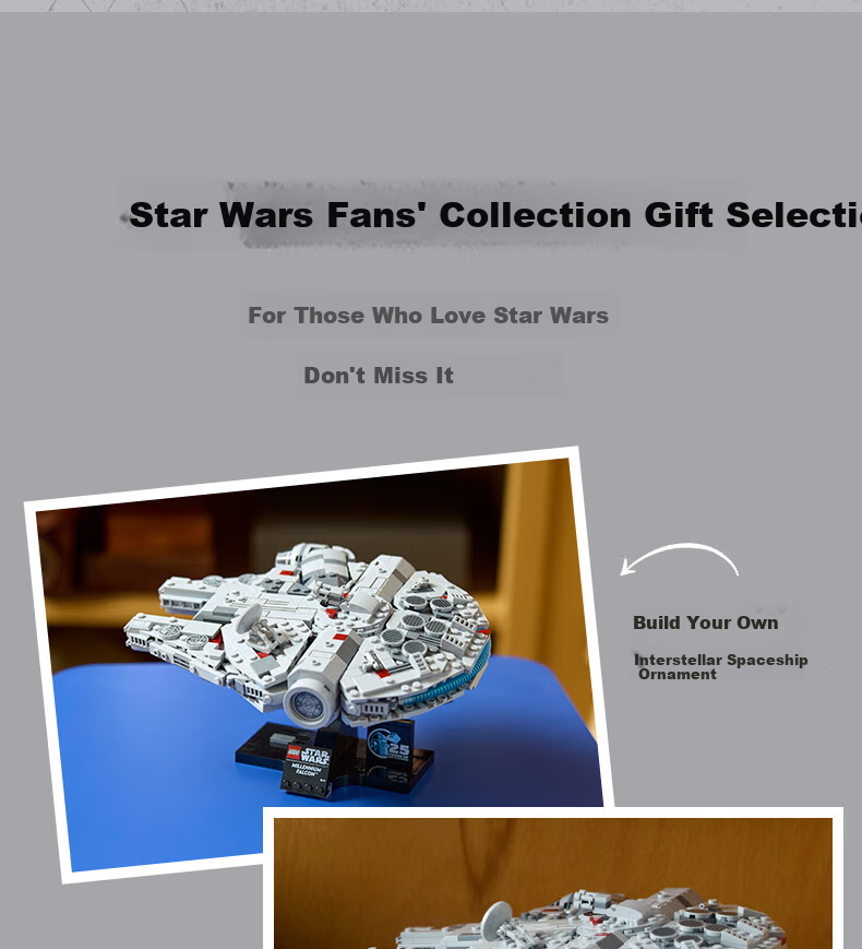 LEGO Star Wars 75375 Millennium Falcon Spaceship, Building Blocks Toy for Boys And Girls, Birthday Gift, Home Decoratio 6